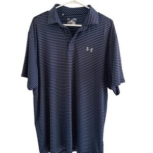 Under Armour Men's Navy Striped Polo